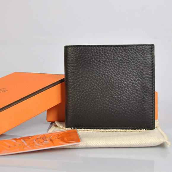 Cheap Fake Hermes MC Socrate Bi-Fold Wallet H006 Black